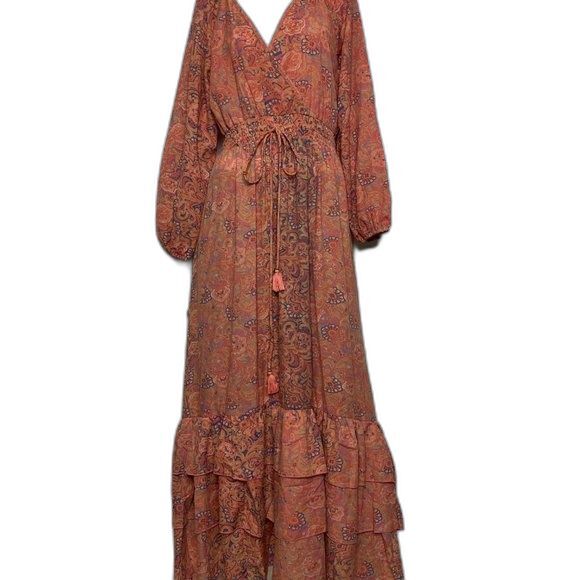 BOEMO Revolve Women's Bohemian Paisley Maxi Dress Sz M EUC - Picture 12 of 12